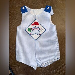 Vintage Boys Rompers Baseball One Piece Set Cap Hat 3-6 Month